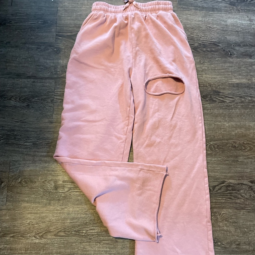 Boutique Denim Lab high waisted wide leg sweatpants